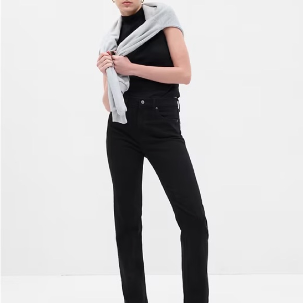 Gap 1969 Jeans True Skinny Super High Rise Black 5 Pocket Size 26